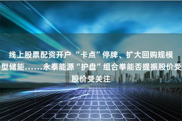 线上股票配资开户 “卡点”停牌、扩大回购规模、转型储能……永泰能源“护盘”组合拳能否提振股价受关注